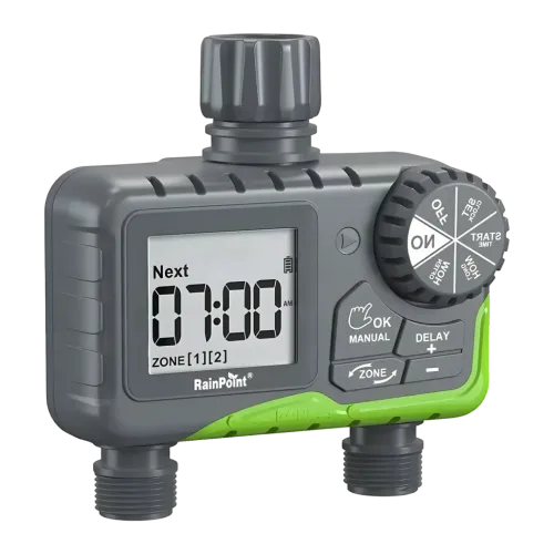 Programador de riego RainPoint 2 Zonas pilas AA ITV205