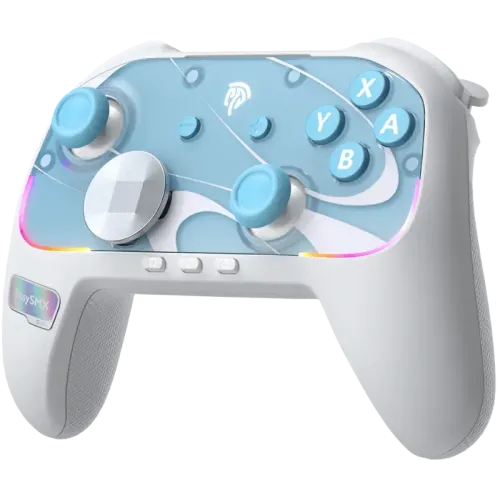 EasySMX S10 Switch Gamepad Blanco Mando Inalámbrico para Nintendo Switch 2 con Vibración HD