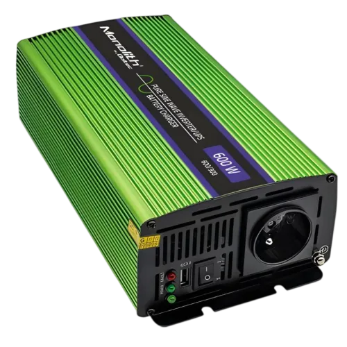 Qoltec Monolith 600 W Verde Adaptador e Inversor de Corriente
