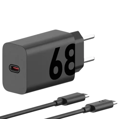 Motorola TurboPower 68W EU Carga rápida Cargador Universal con cable 1m Negro