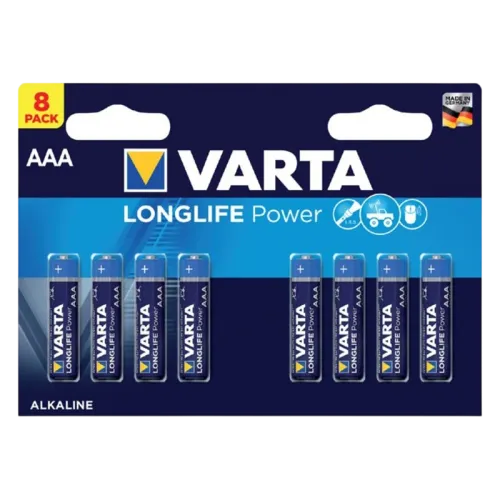 Pack 8x Pilas Varta AAA Long Life Power LR03