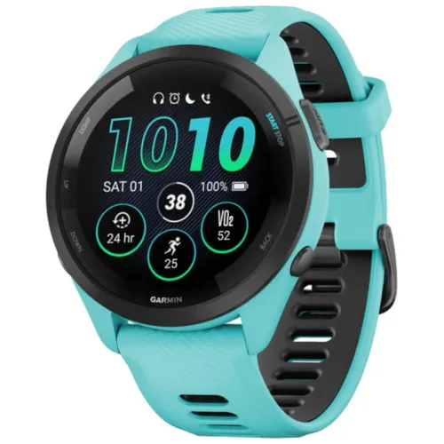 Garmin Forerunner 265 46 mm Turquesa/Negro 1,3 pulgadas AMOLED GPS 15 días 5ATM Smartwatch