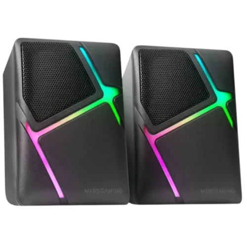 Mars Gaming MS-H Negro 10W luces LED entrada AUX Altavoces PC