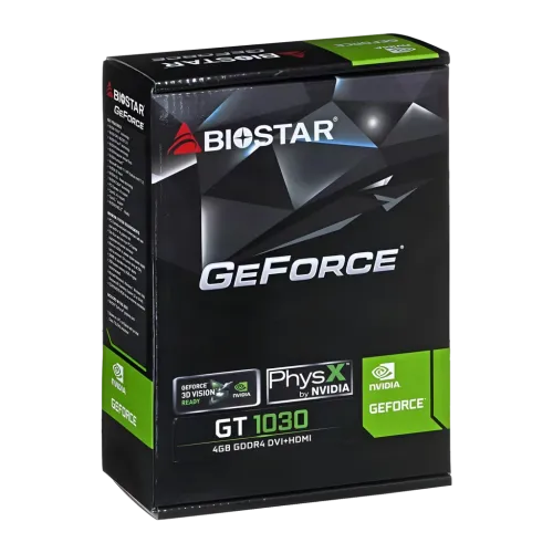 Biostar GeForce GT 1030 4GB GDDR4 Negro