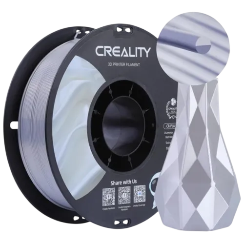 Filamento Creality PLA CR-Silk Plateado 1.75mm Bobina de 1kg