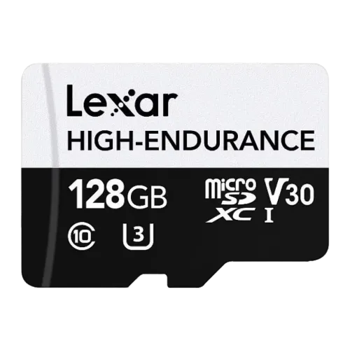 Tarjeta microSD Lexar High-Endurance microSDXC 128GB V30 U3 Clase 10 UHS-I
