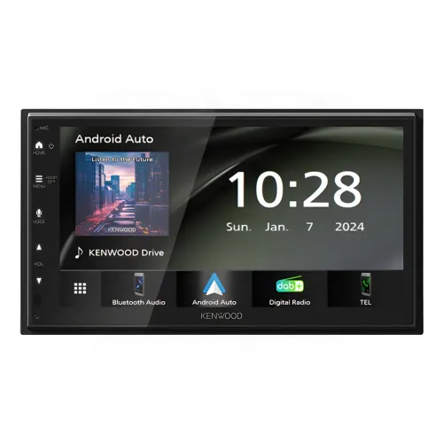 Autorradio Kenwood 6,8 pulgadas DAB+ CarPlay Android Auto Inalámbrico Bluetooth WiFi Negro DMX6523DABS