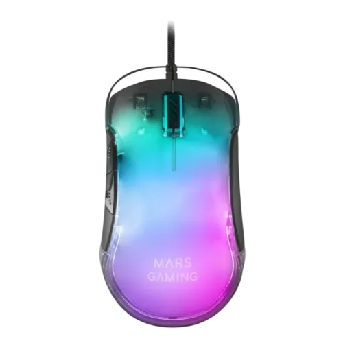 Mars Gaming MMGLOW USB tipo A RGB Chroma Glow Negro 12800 DPI