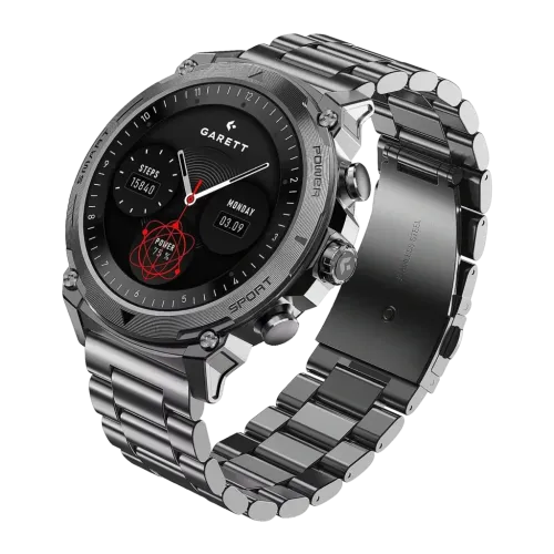 Smartwatch Garett Atom 47 mm Plateado Acero Llamadas Bluetooth