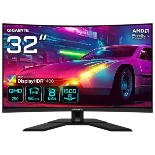 Gigabyte M32QC Negro 31,5 pulgadas 2K VA 165Hz 1ms FreeSync Premium Pro curvo Monitor