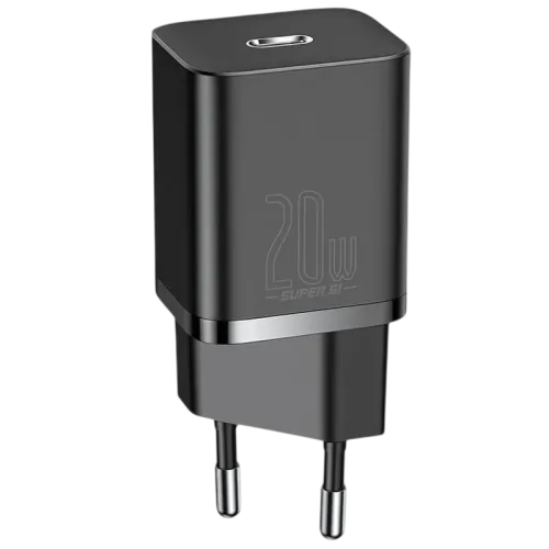 Baseus Super Si Quick Charger 1C 20W Negro Cargador de pared