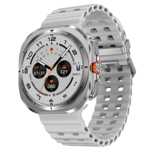 DT NO.1 Watch Ultra Mini Plata 1,32 pulgadas IPS NFC 7 días IP68