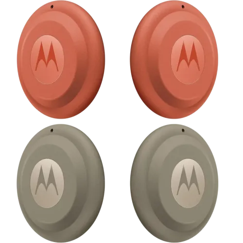 Motorola Moto Tag 2.0 Rojo/Gris Pack ×4 Bluetooth 5.4 UWB Localizador