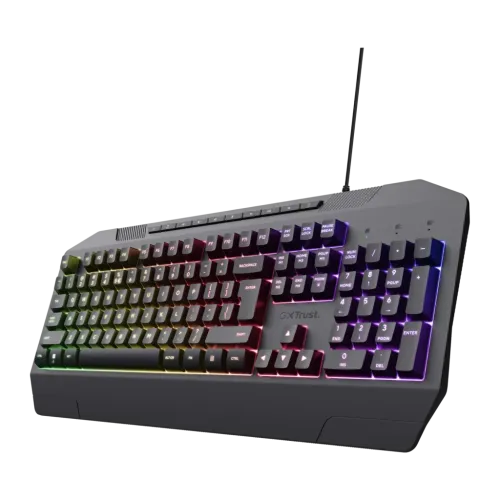 Teclado Gaming Trust GXT 836 Evocx Membrana RGB Español Negro