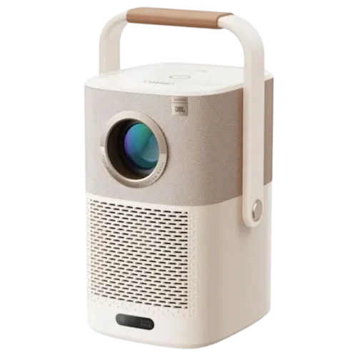 Proyector Portátil con Batería Yaber T2 Plus Sonido JBL LCD FullHD Donlge con Android TV Enfoque Automático Beige