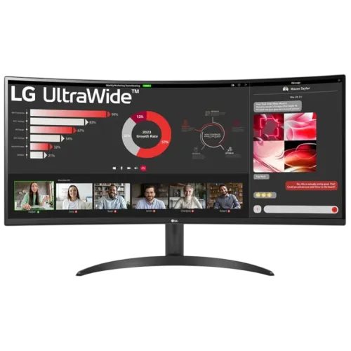 LG 34WR50QK-B Negro 34 pulgadas 2K VA 100Hz 5ms FreeSync curvo UltraWide Monitor