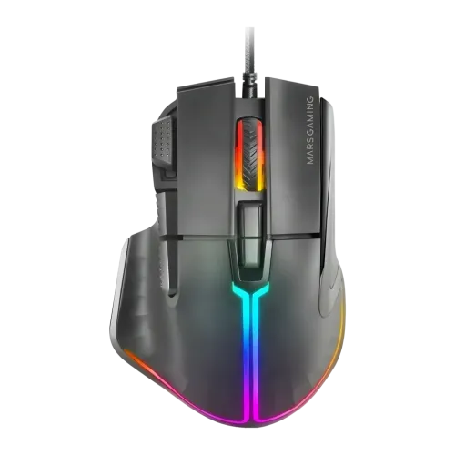 Ratón Gaming Mars Gaming MM-XT Cable trenzado 1,55m 12800 DPI RGB Negro