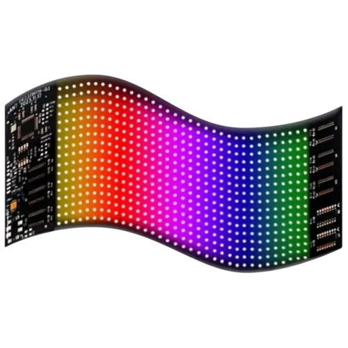Pantalla de matriz LED RGB flexible para coche 19 x 96 con aplicación Bluetooth Negro