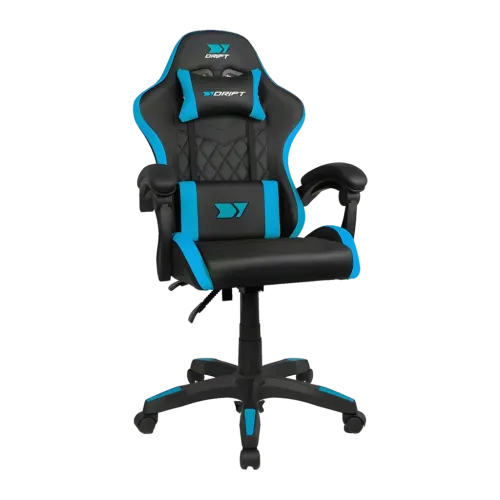 Silla Gaming DRIFT DR35 Negro/Azul Poliuretano 100kg Reclinable 135°