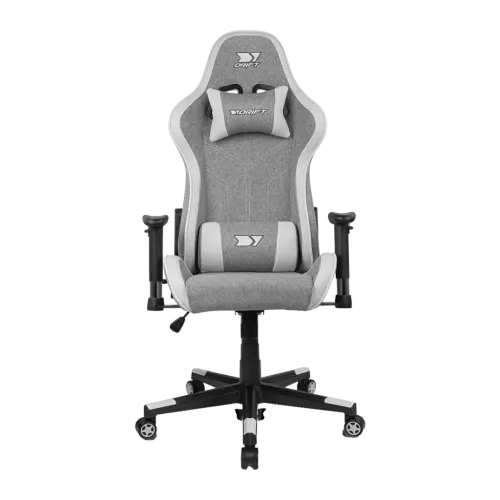 Silla Gaming Drift DR90 Pro Gris/Blanco Tela 2D 150kg