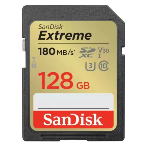 SanDisk Extreme 128GB Negro/Dorado 180MB/s U3 V30 Tarjeta SDXC