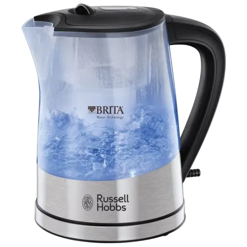 Russell Hobbs Purity Hervidor Eléctrico con filtro brita Negro/Acero/Transparente