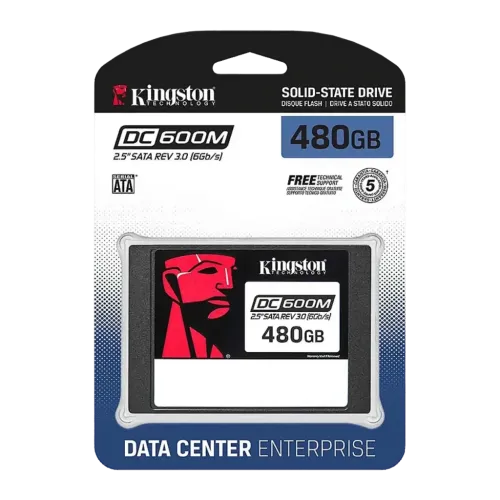 SSD Kingston DC600M 480GB Enterprise 2,5 pulgadas SATA Negro