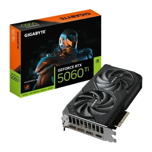 Tarjeta gráfica GIGABYTE GeForce RTX 5060 Ti WINDFORCE 8G