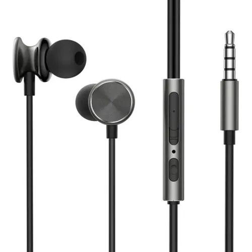 Joyroom JR-EW03 Jack 3,5 mm Gris Oscuro In-Ear con micrófono Auriculares