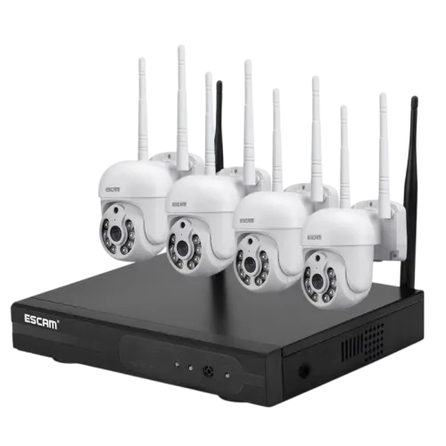 Escam WNK714 4 cámaras Blanco 3MP WiFi Kit de videovigilancia