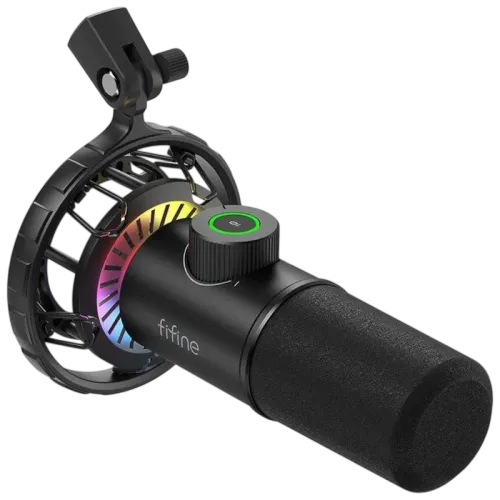 Fifine K658 RGB Micrófono USB para Grabación y Transmisión en PC