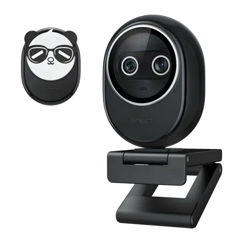 Webcam EMEET Piko+ 4K 30fps 3 micrófonos con reducción de ruido Negro
