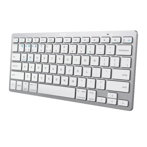 Teclado Trust Compacto Inalámbrico Plata Bluetooth 4.0 Español 24654
