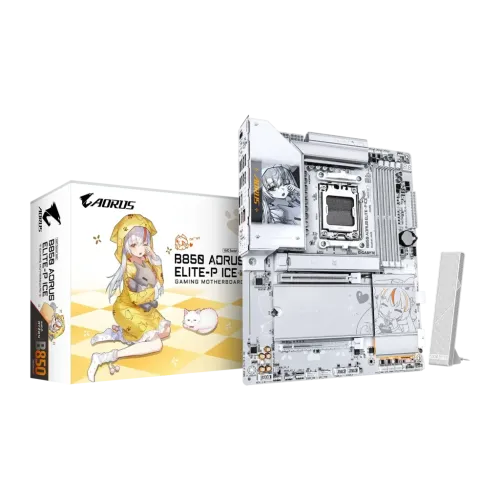 Placa base Gigabyte B850 AORUS Elite-P ICE AMD AM5 DDR5 ATX Wi-Fi 7 Blanco