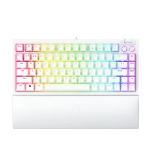 Teclado Mecánico Gaming Razer BlackWidow V4 75% USB Blanco QWERTY en Inglés