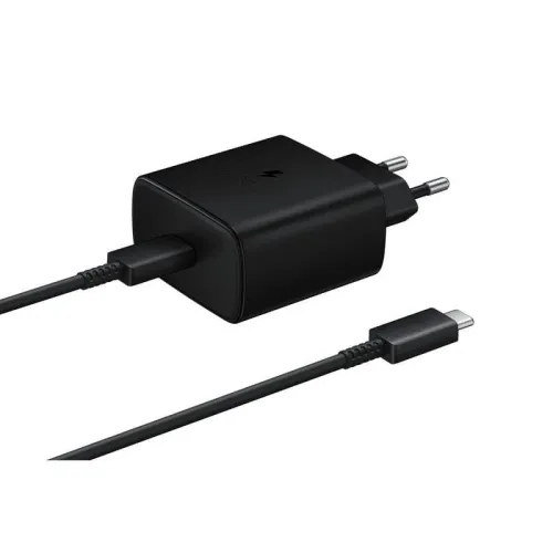 Samsung 45W USB Tipo-C Cable USB Tipo-C Carga Súper Rápida Negro Cargador de Pared