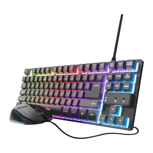 Pack Teclado y Ratón Gaming Trust GXT 798 Thado TKL + Felox Mecánico 6400 DPI RGB Negro