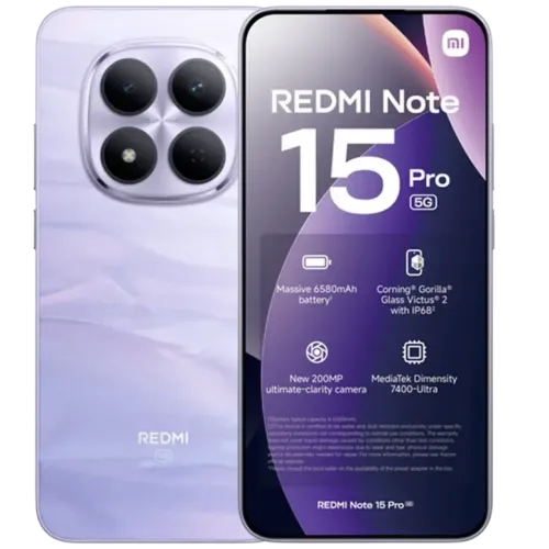 Xiaomi Redmi Note 15 Pro 5G 12GB/512GB Lila 6,83 pulgadas AMOLED 120Hz 200MP 6580mAh 90W NFC