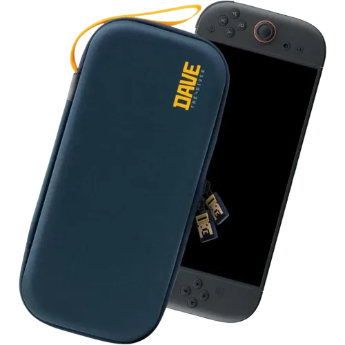 FUNLAB Funda Dave the Diver Edition Azul Oscuro para Switch 2/1/OLED Rígida EVA 10 Ranuras