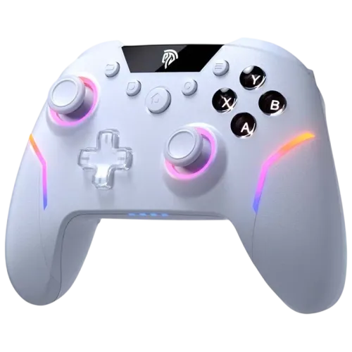 EasySMX X20 Blanco Gamepad con Botones Mecánicos para PC Switch y Smartphone (Android e iOS)