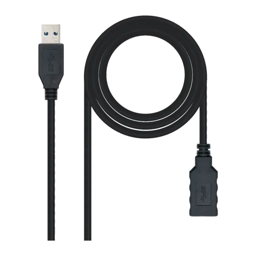 Cable alargador Nanocable 10.01.0901-BK Negro