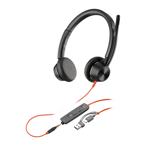 Auriculares Poly Blackwire 3325 USB-C Reducción de ruido Diadema / Jack 3,5mm Negro