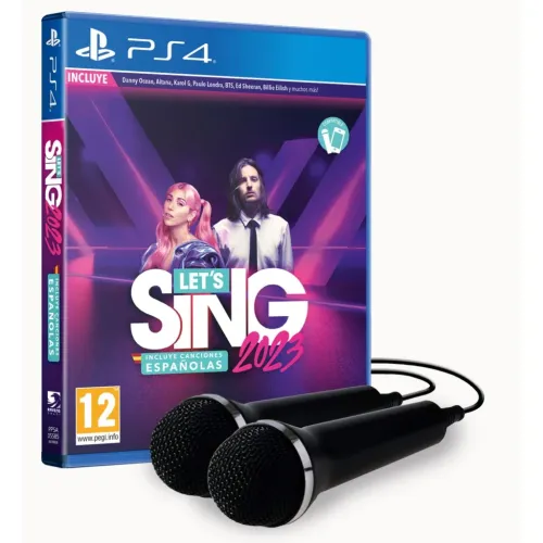 Videojuego Ravenscourt Let's Sing 2023 Incluye Canciones Españolas + 2 Micrófonos PS4