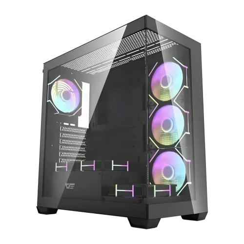 Caja PC Darkflash DS900 Negro + 7 Ventiladores ARGB Doble Cristal Templado 270°
