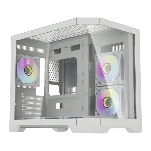 Caja PC Darkflash FT418 3 paneles cristal templado Mini Tower M-ATX/ITX Blanco