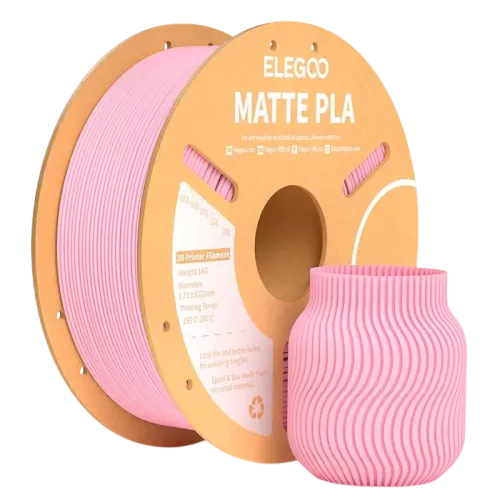 ELEGOO PLA MATTE Rosa Mate para Impresoras 3D FDM Filamento 1.75mm Bobina de 1kg