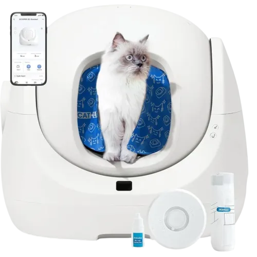 Arenero Autolimpiable Catlink Baymax Scooper SE Blanco