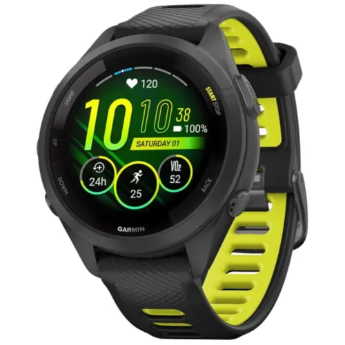 Garmin Forerunner 265S 42 mm Negro/Amarillo 1,1 pulgadas AMOLED GPS NFC 15 días 5ATM Smartwatch