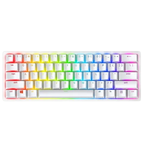 Teclado Mecánico Gaming Razer Huntsman Mini Blanco Clicky Optical Switch Morado