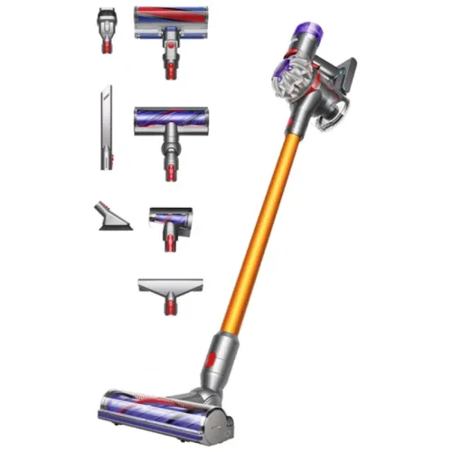 Dyson V8 Absolute Plata/Amarillo 115AW 40 min sin cable Aspirador escoba